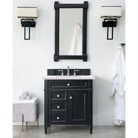 30" Brittany Single Bathroom Vanity, Black Onyx - vanitiesdepot.com