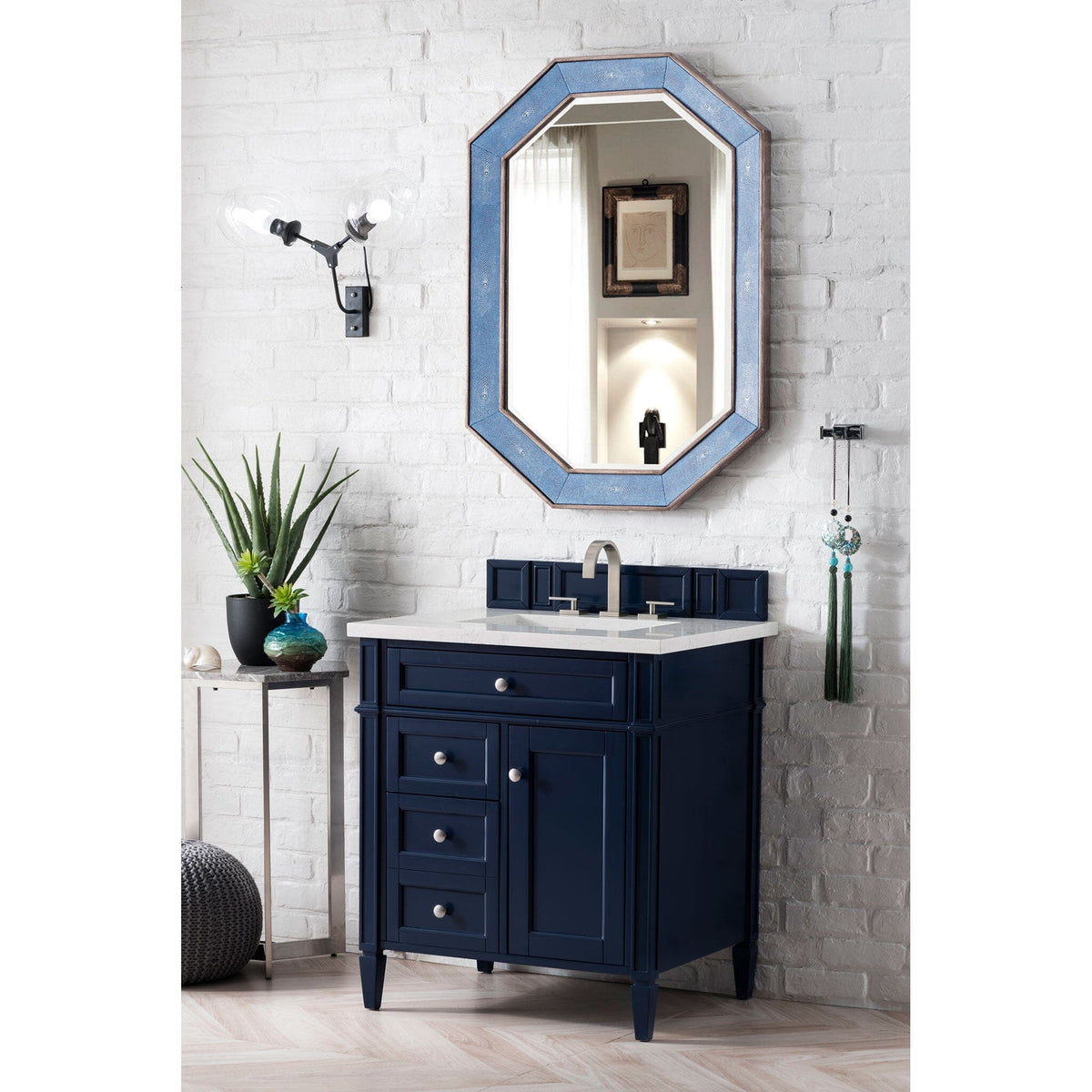30" Brittany Single Bathroom Vanity, Victory Blue