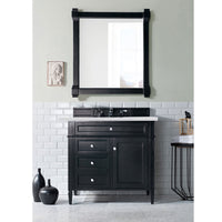 36" Brittany Single Bathroom Vanity, Black Onyx - vanitiesdepot.com