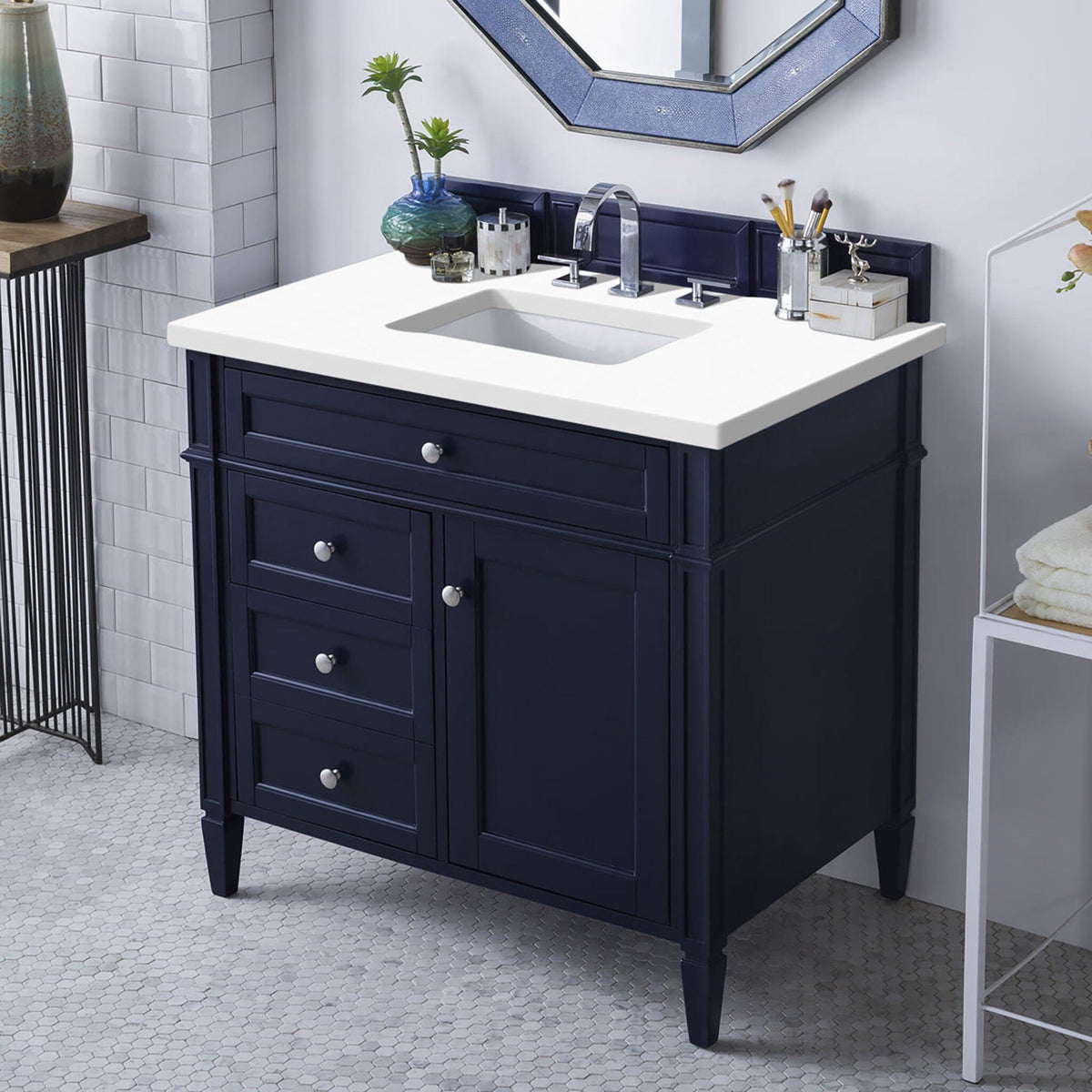 HEMNES Sink cabinet with 2 drawers, blue, 311/2x181/2x325/8 - IKEA