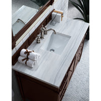 48" Brittany Single Bathroom Vanity, Burnished Mahogany - vanitiesdepot.com