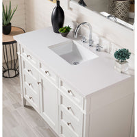 48" Brittany Single Bathroom Vanity, Bright White - vanitiesdepot.com
