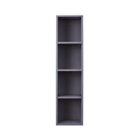 12" x 48" Milan Tall Storage Cabinet, Modern Gray Glossy
