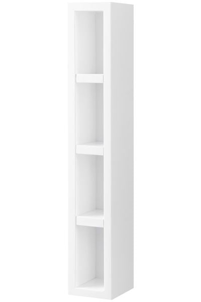 4" x 24" Milan Small Storage Cabinet, Glossy White
