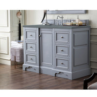 48" De Soto Single Bathroom Vanity, Silver Gray w/ Cala Blue Top