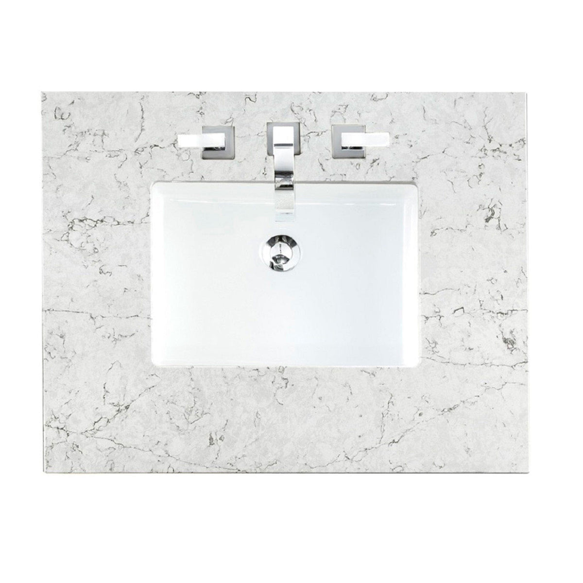 102" De Soto Bright White Double Sink Bathroom Vanity Deluxe Set with 3 cm Eternal Jasmine Pearl Quartz Top