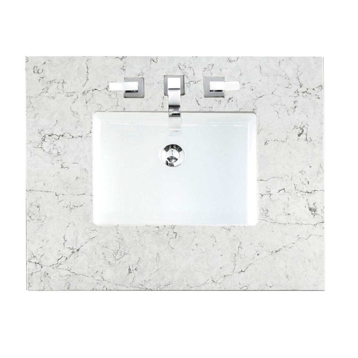 132" De Soto Bright White Double Sink Bathroom Vanity Suite with 3 cm Eternal Jasmine Pearl Quartz Top
