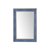 28" Element Mirror, Silver with Delft Blue