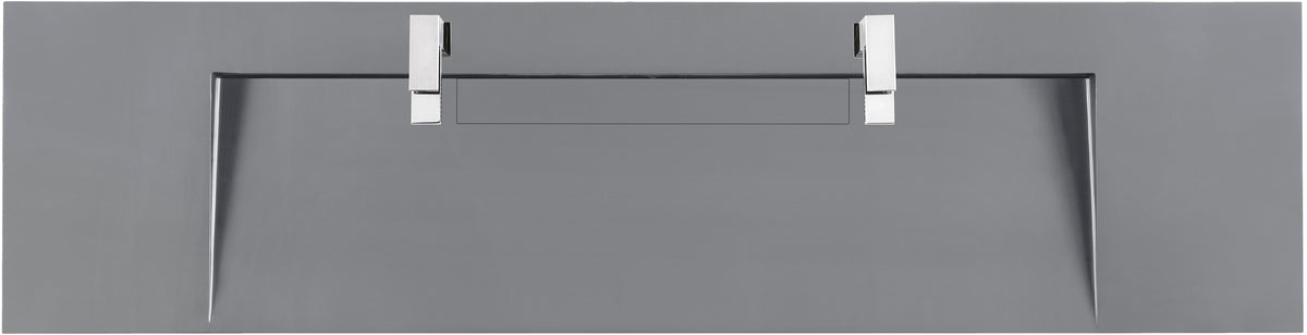 72" Double Top, Composite Stone, Dusk Grey Glossy Finish