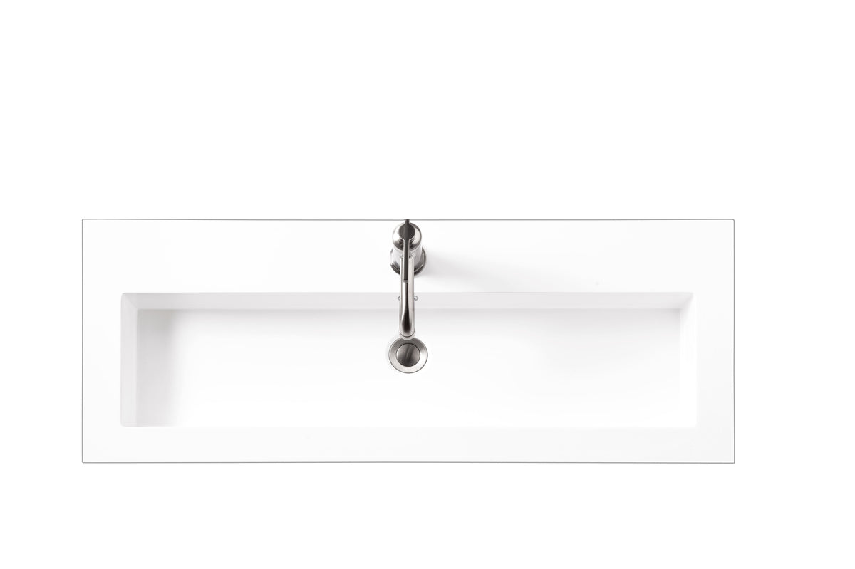 Composite Countertop 39.5" W x 15.4" White Glossy