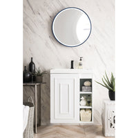 24" Alicante' Single Bathroom Vanity, Glossy White