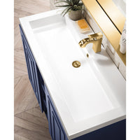 39.5" Alicante' Single Bathroom Vanity, Azure Blue w/ Radiant Gold Base