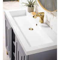 39.5" Alicante' Single Vanity Cabinet, Grey Smoke w/ Radiant Gold