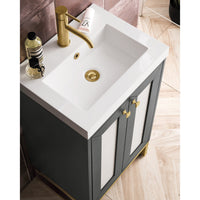 20" Chianti Single Bathroom Vanity, Mineral Gray, Radiant Gold