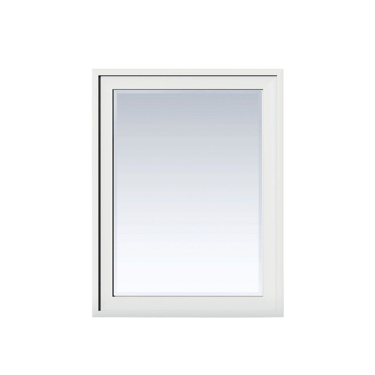 30" Addison Rectangular Mirror, Glossy White