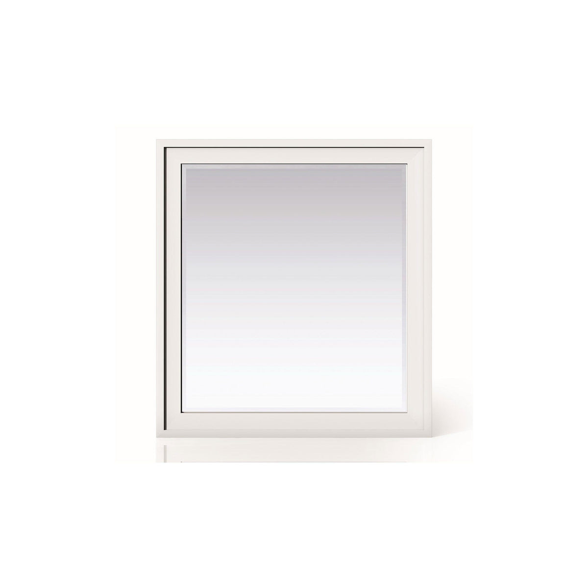 36" Addison Rectangular Mirror, Glossy White