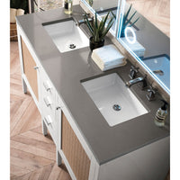 60" Addison Double Vanity Cabinet, Glossy White