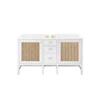 60" Addison Double Vanity Cabinet, Glossy White