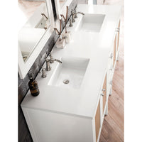 72" Addison Double Vanity Cabinet, Glossy White