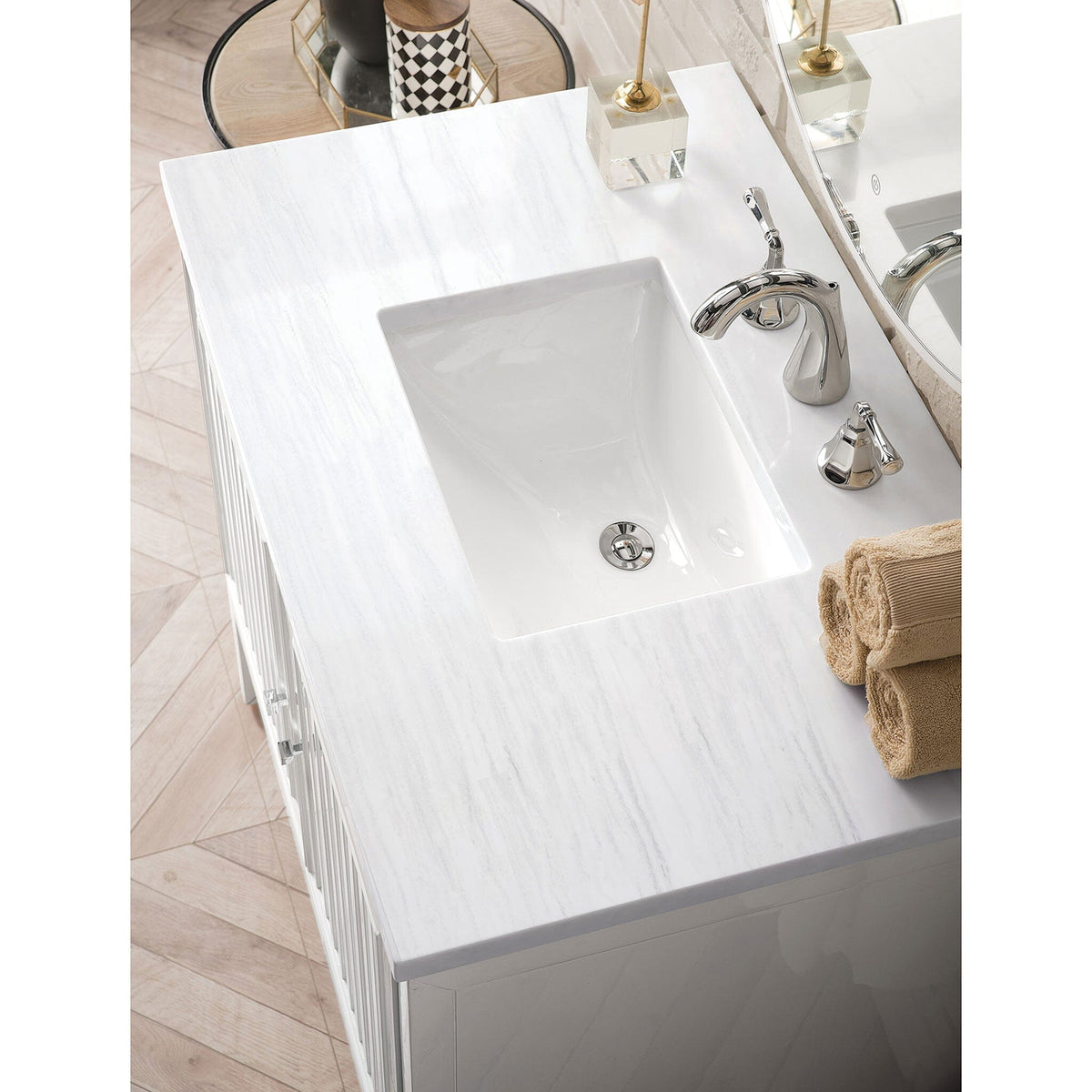 36" Athens Single Bathroom Vanity, Glossy White