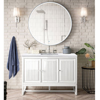 48" Athens Single Bathroom Vanity, Glossy White