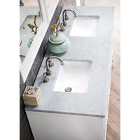 60" Athens Double Wall Mounted Bathroom Vanity, Glossy White