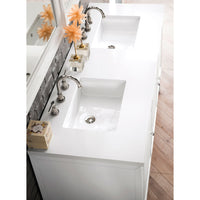 60" Athens Double Bathroom Vanity, Glossy White