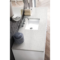 60" Athens Single Wall Mounted Bathroom Vanity, Glossy White