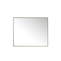 48" Rohe Rectangle Mirror, Champagne Brass