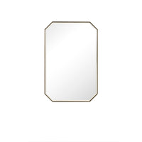24" Rohe Octagon Mirror, Champagne Brass