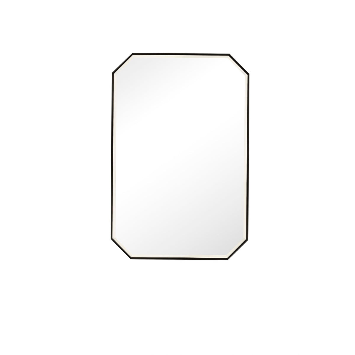 24" Rohe Octagon Mirror, Matte Black