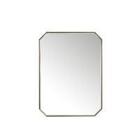 30" Rohe Octagon Mirror, Champagne Brass