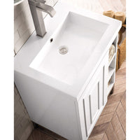 24" Alicante' Single Bathroom Vanity, Glossy White
