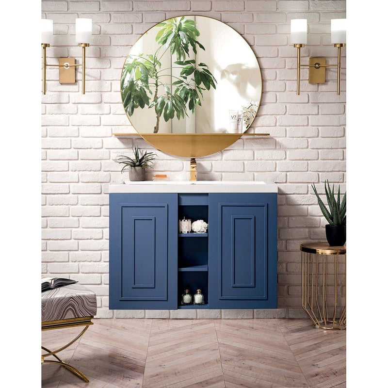 39.5" Alicante' Single Bathroom Vanity, Azure Blue