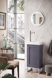 16" Chianti Single Bathroom Vanity, Mineral Gray, Brushed Nickel