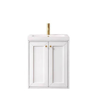 24" Chianti Single Bathroom Vanity, Glossy White